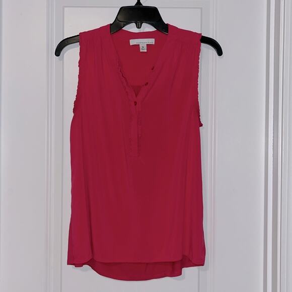 Fourteenth Place Sleeveless Hot Pink Top - Picture 1 of 8